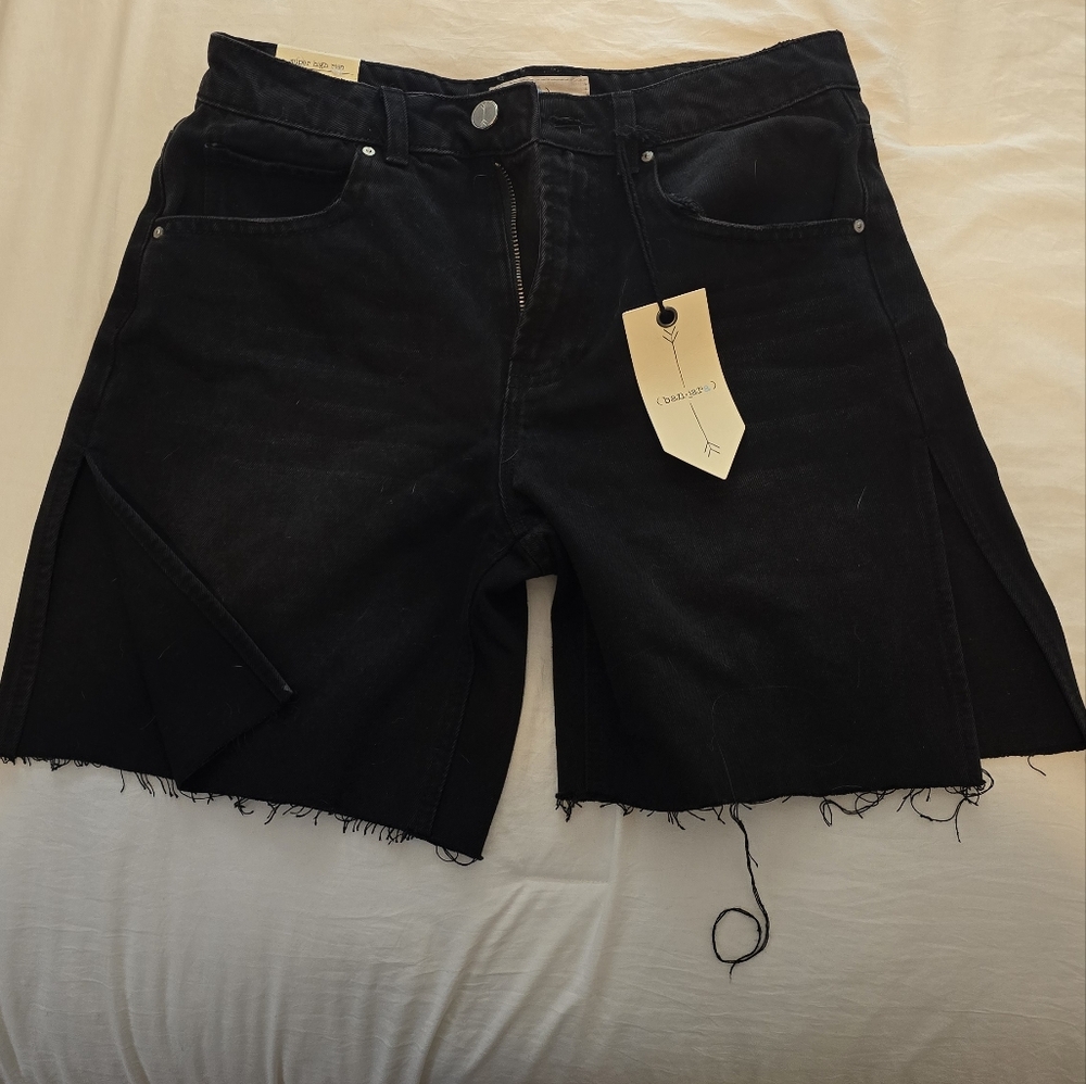 Black Denim Shorts